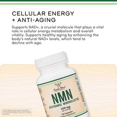 Double Wood NMN powder in dispensing jar ready to use in drinks.