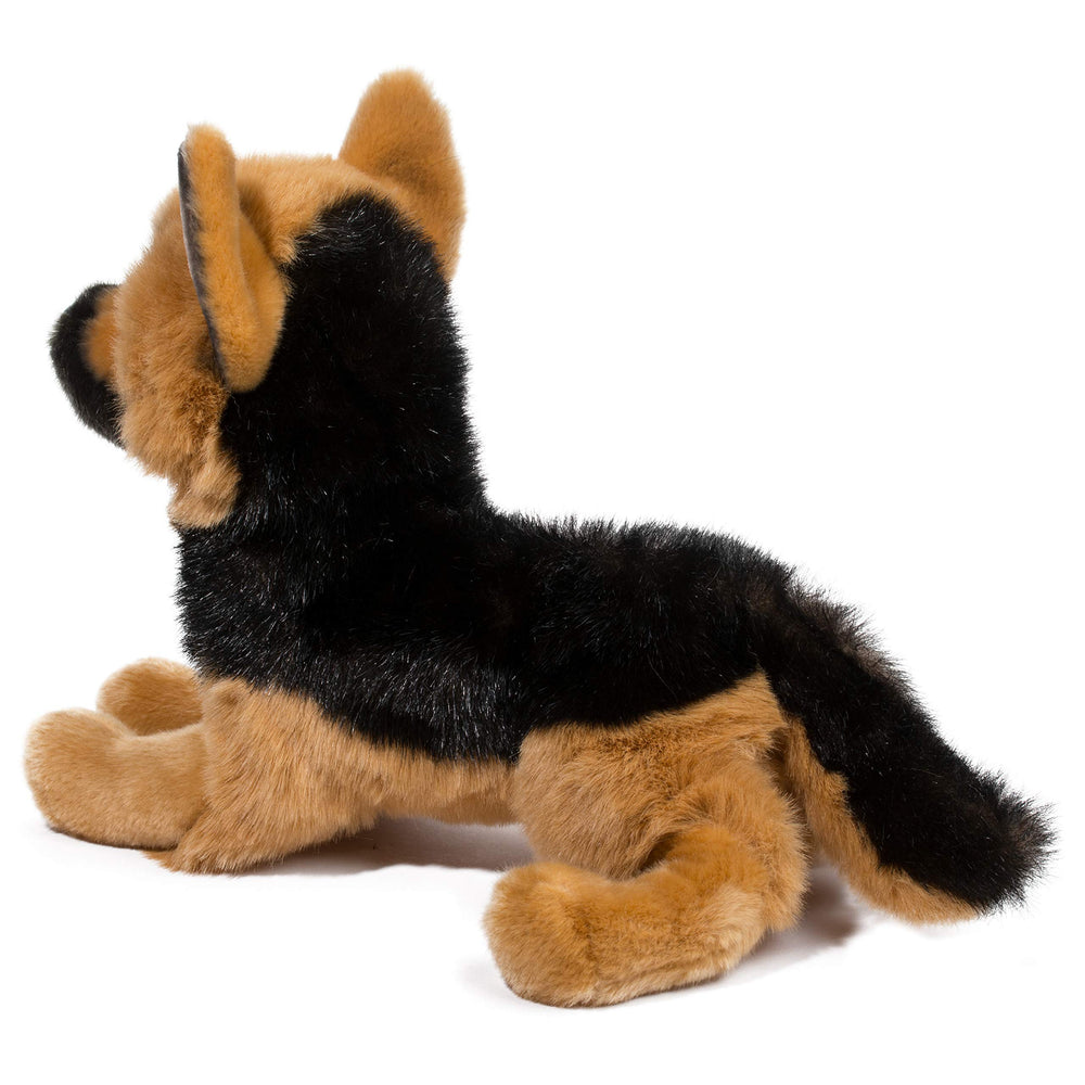 Douglas General German Shepherd Plush durable fur withstands hours of hugs and adventures