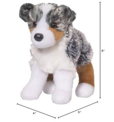 Douglas Steward Australian Shepherd plush coat detail highlighting tri-color pattern for cozy cuddles