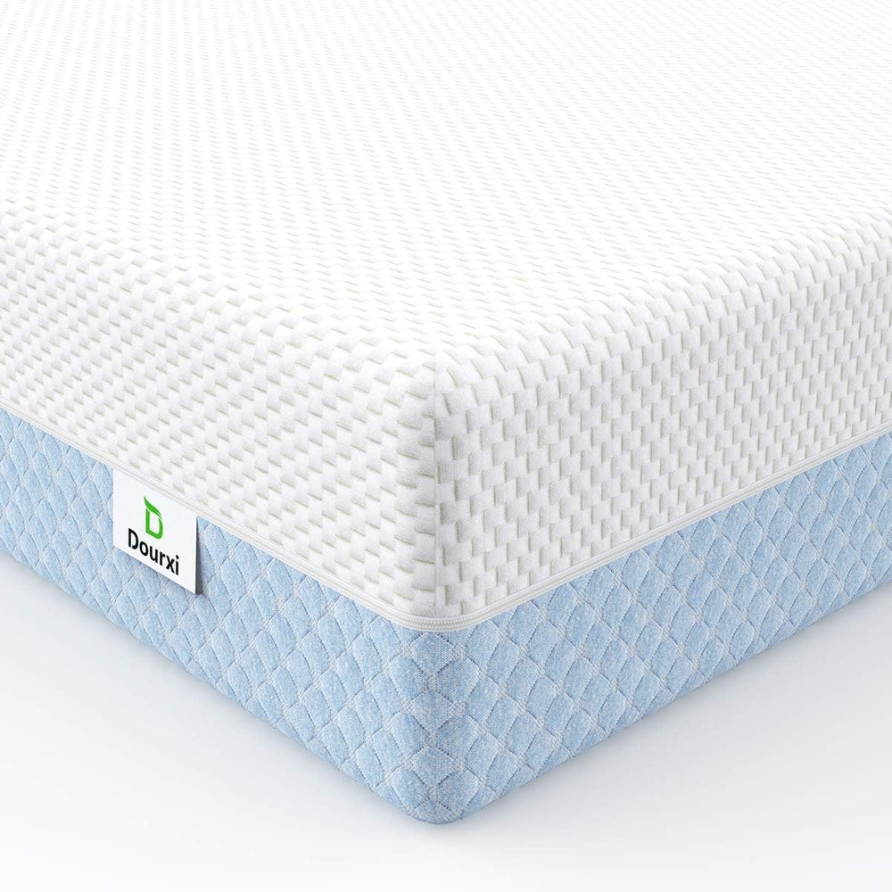 Dourxi crib mattress dual-firmness surface supports infants with firm base and provides toddler comfort.