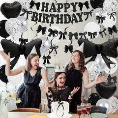 Douvelue 32-inch Bow Foil Balloons add bold shimmer to celebrations.