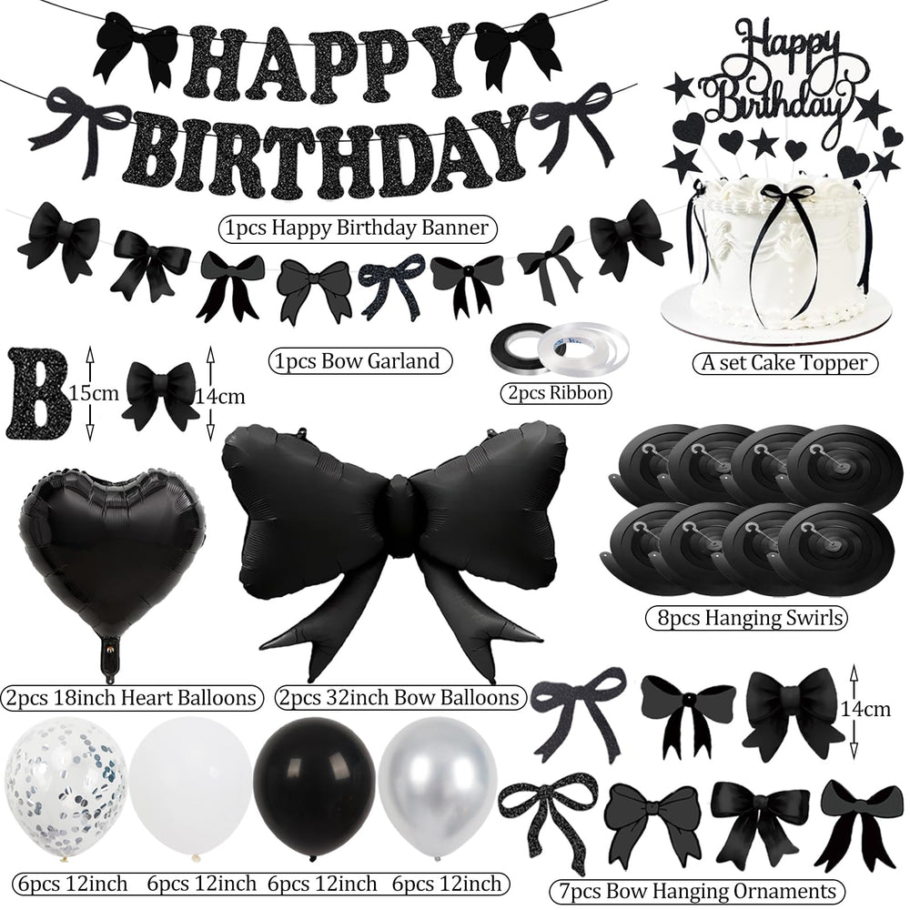 Douvelue Bow Hanging Garland creates chic party backdrop.