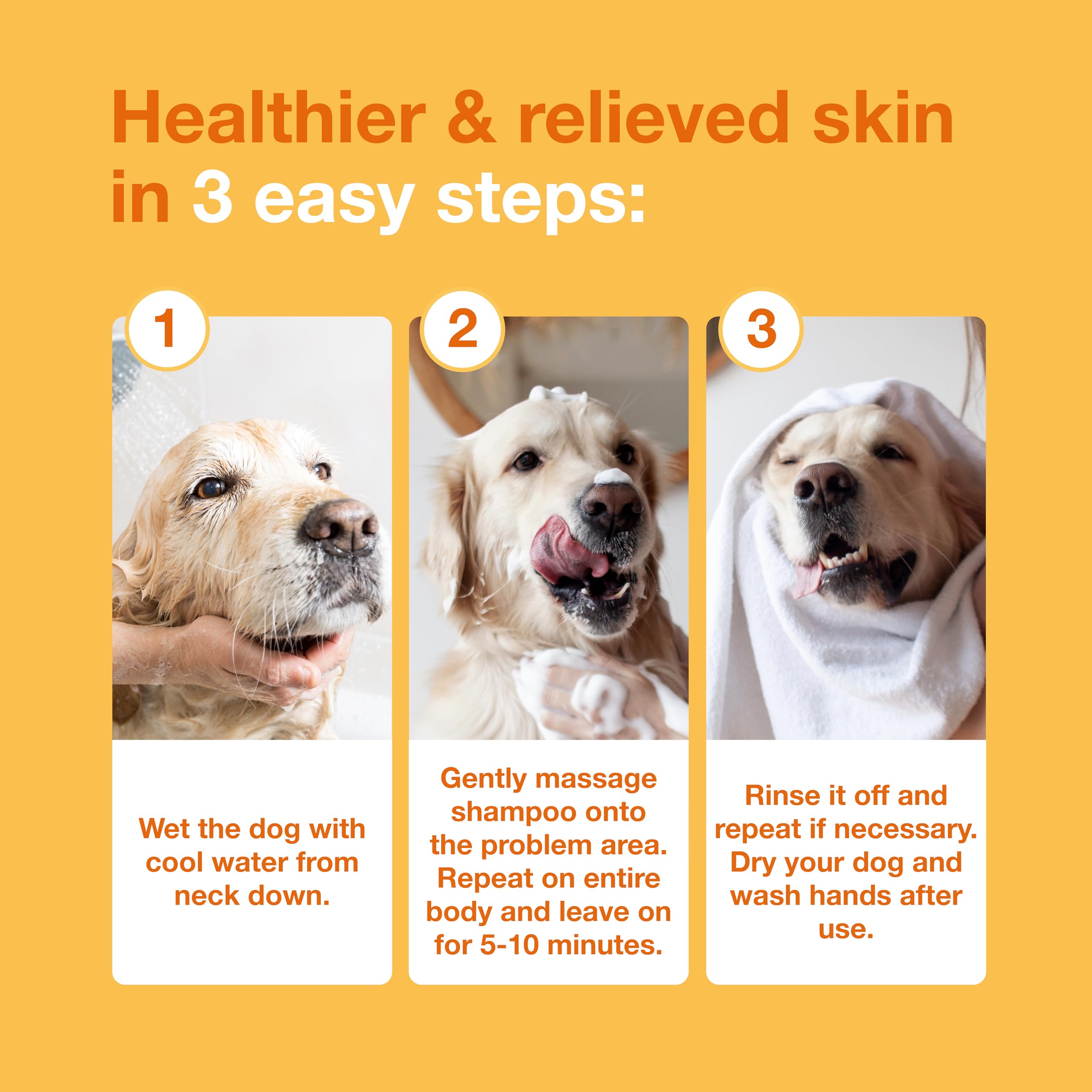 Douxo S3 Pyo Shampoo liquid-amber indicates a clean formula.