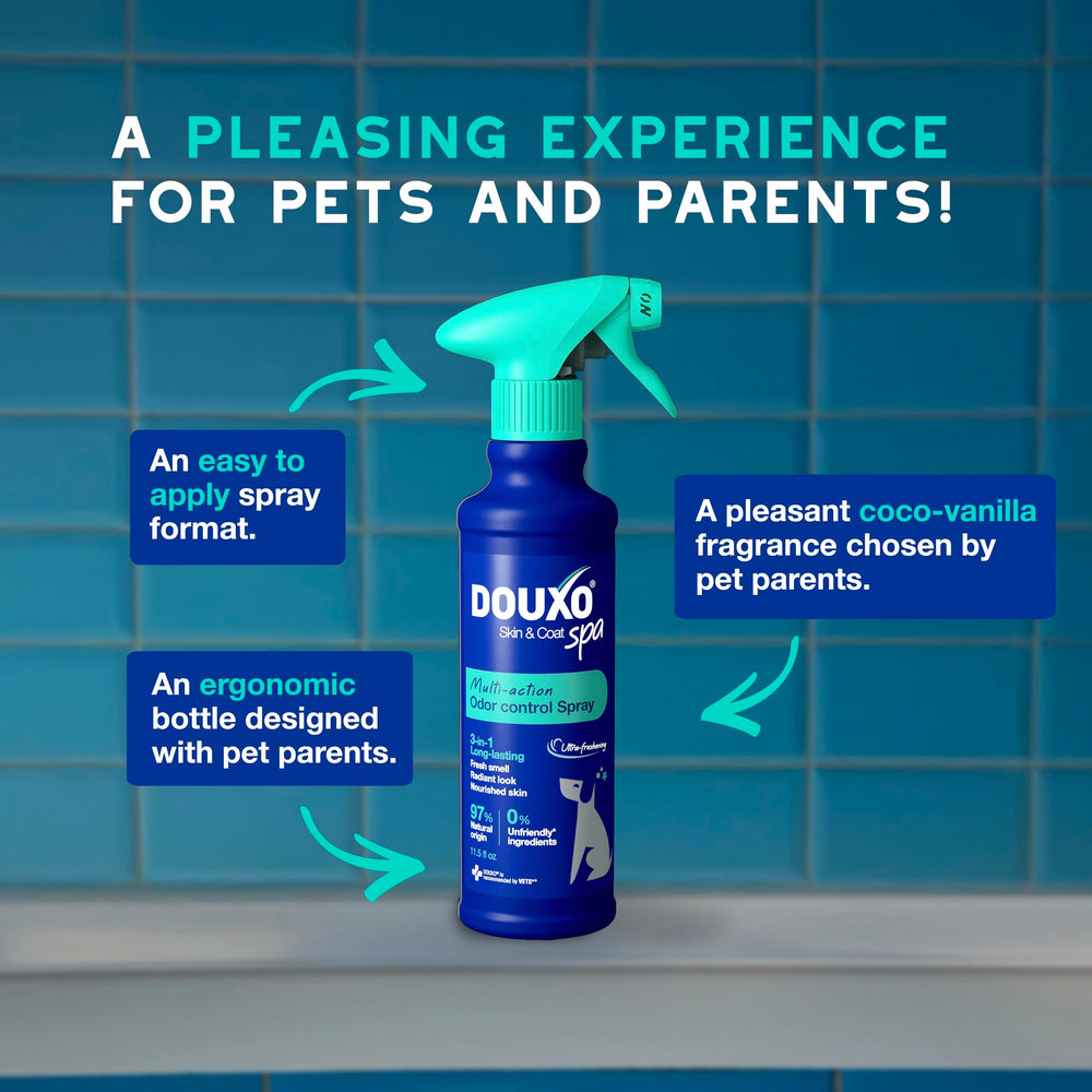 DOUXO spa products shown together for a full grooming routine.