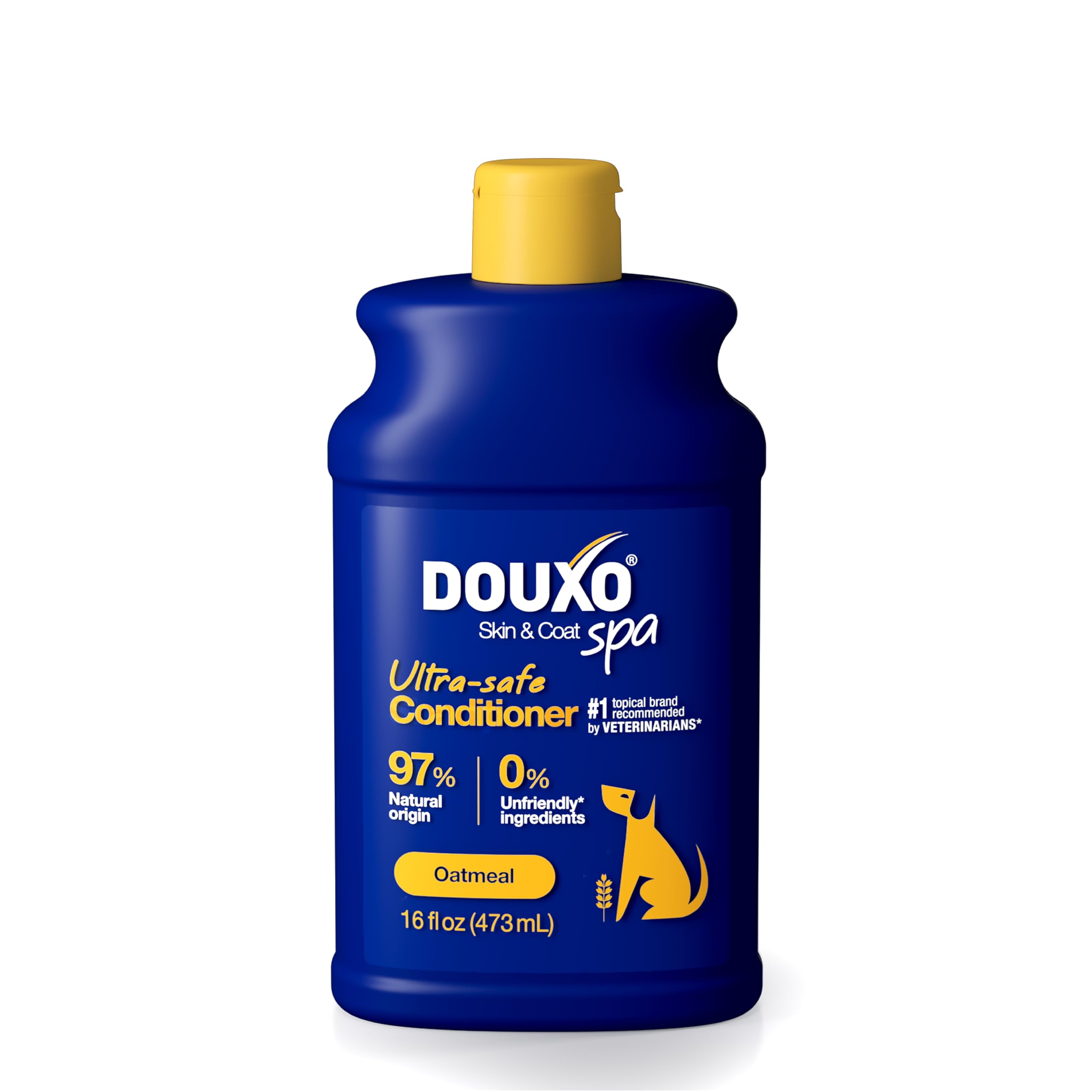 Douxo Skin & Coat SPA conditioner bottle showing detangling and hydration