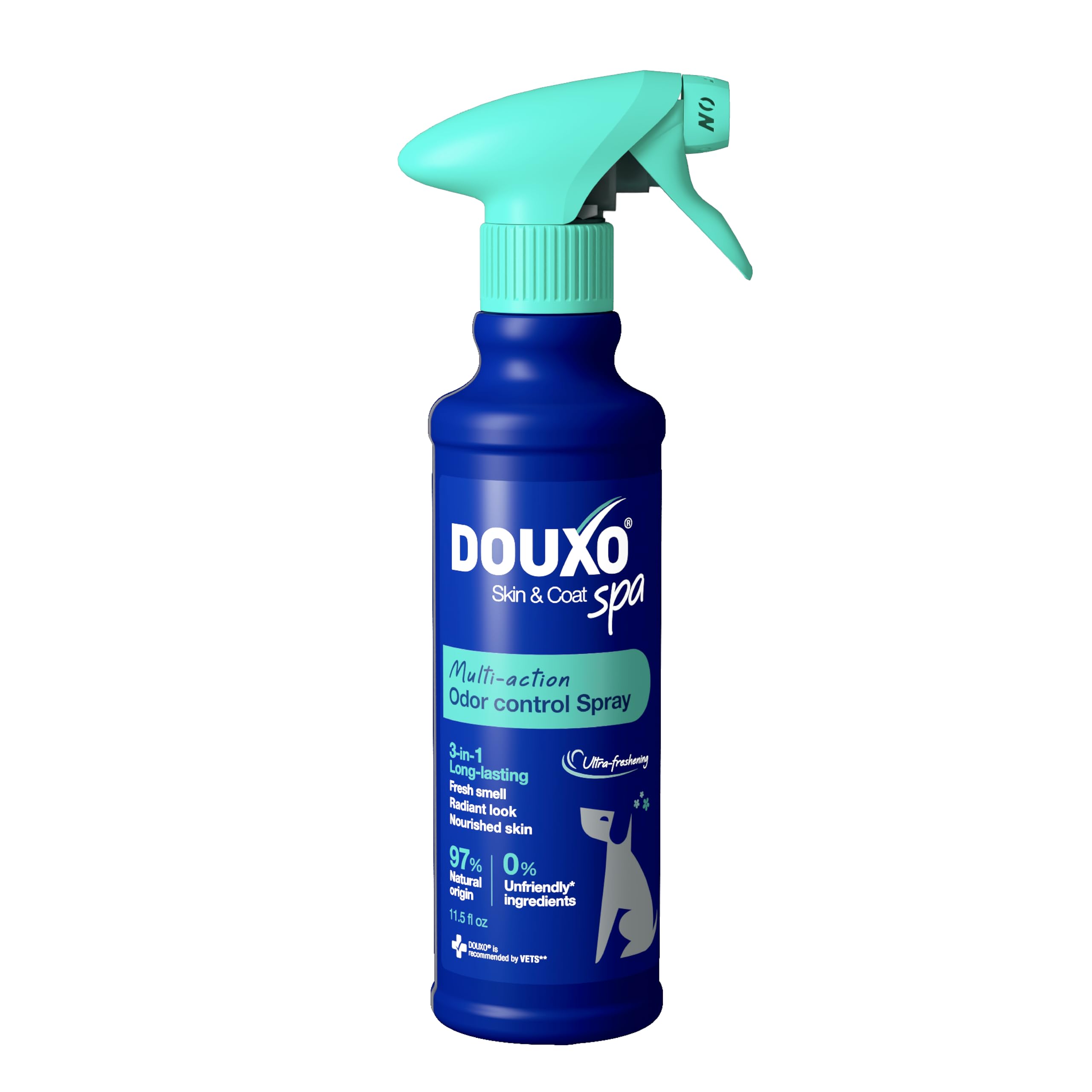 DOUXO Skin & Coat SPA odor spray bottle for dogs with coco-vanilla scent.