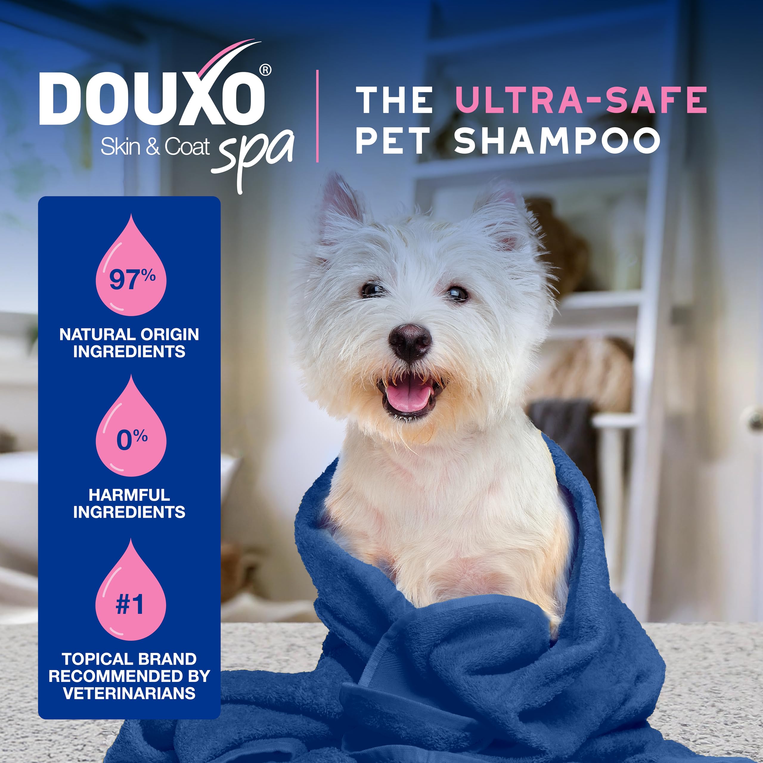 DOUXO Skin & Coat SPA plant extract ingredients highlighted on label.