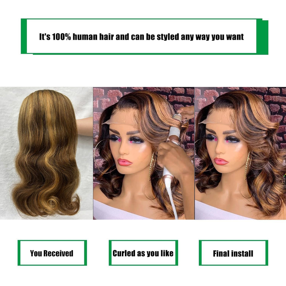 Douyin Glueless lace front bob wig with adjustable straps for comfortable wear.