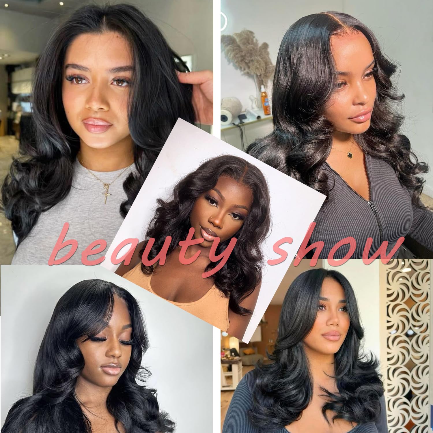 Douyin Wear and Go Swiss lace closure wig, close-up view