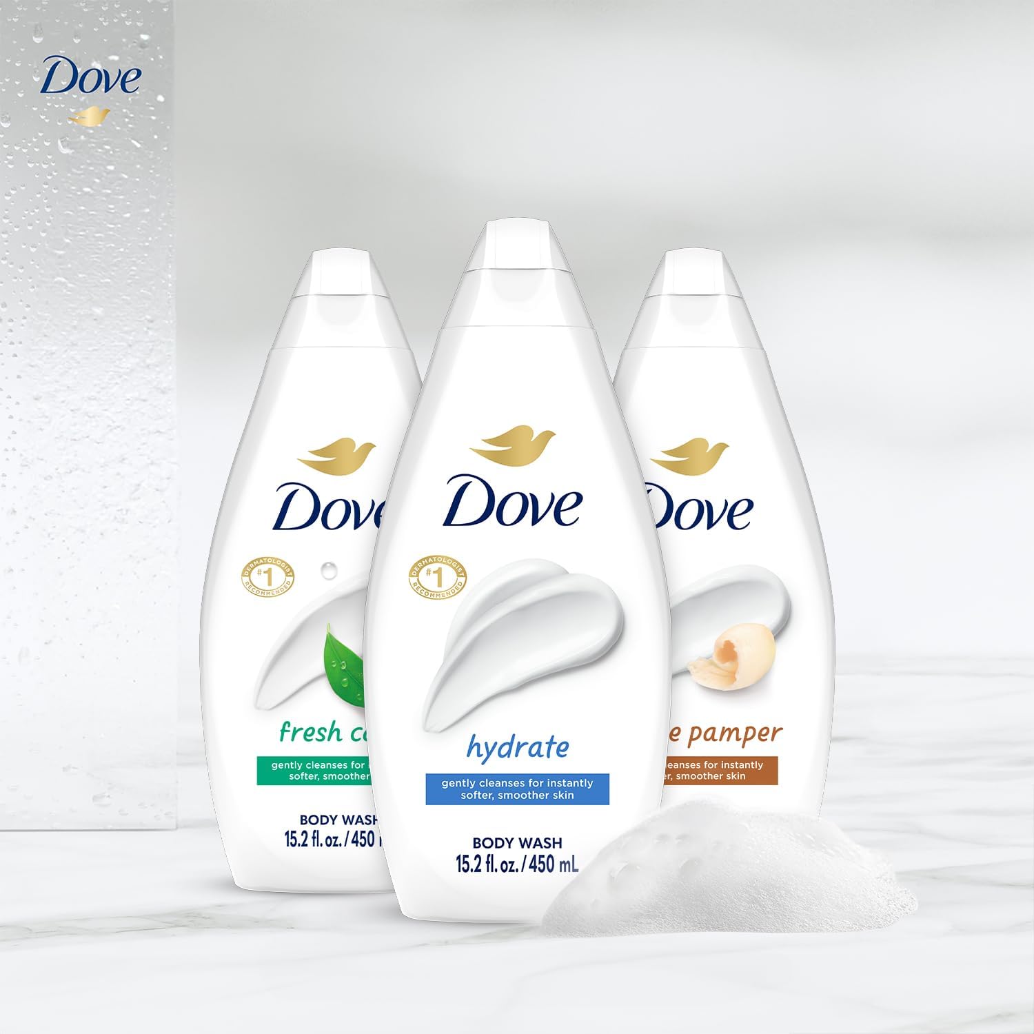 Dove 3-pack display on shelf, highlighting choice and value