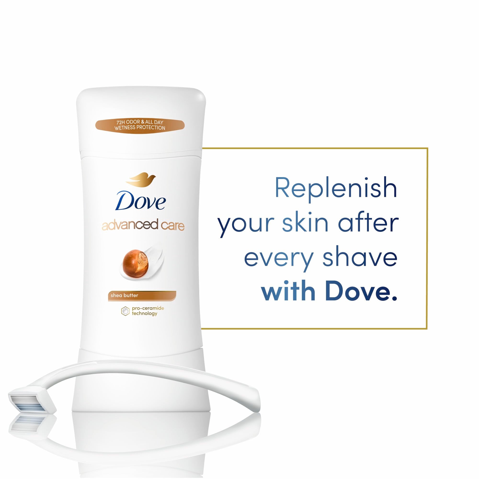 Dove Advanced Care offers up to 72-hour odor control and sweat protection