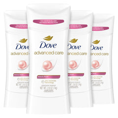 Dove Advanced Care Beauty Finish Stick packaging, travel-friendly and compact.
