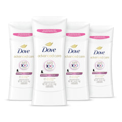 Dove Advanced Care Clear Finish Stick in use for soft, protected underarms.