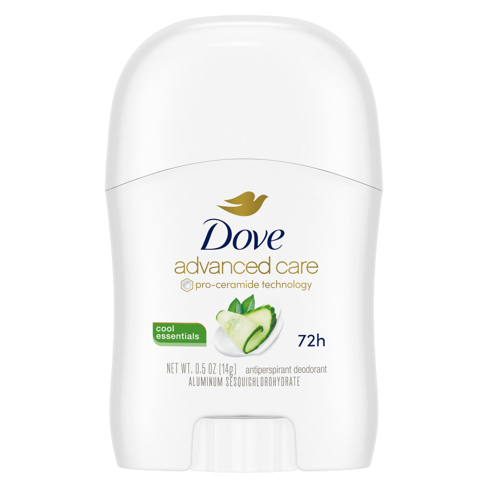 Dove Advanced Care Cool Essentials Stick close-up showing smooth glide for comfortable application.