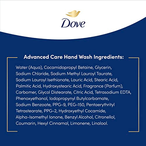 Dove Advanced Care Deep Moisture hand wash uses recycled bottles.