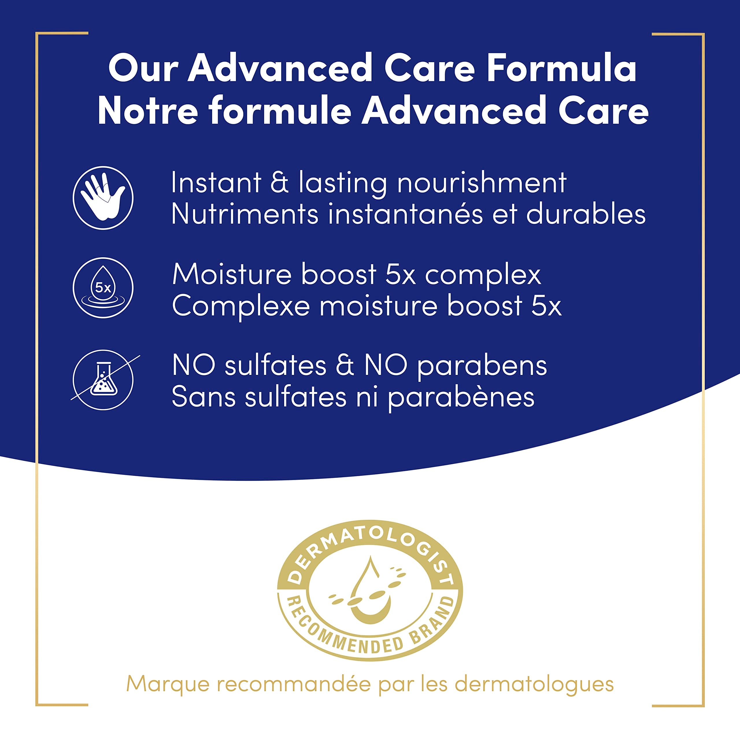 Dove Advanced Care Deep Moisture hand wash foam-lather for smooth, moisturized skin.