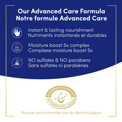 Dove Advanced Care Deep Moisture hand wash foam-lather for smooth, moisturized skin.
