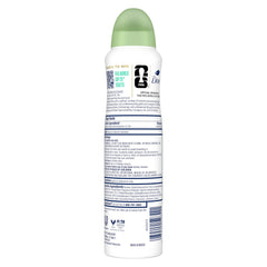 Close-up of Dove Advanced Care Dry Spray underarm application for quick-dry comfort.