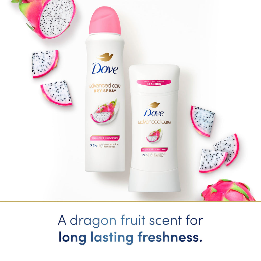 Evening routine scene emphasizing soft underarms after Dove Advanced Care use.