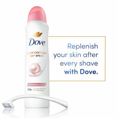 Fragrance notes of freesia and rose in Dove Advanced Care Beauty Finish.