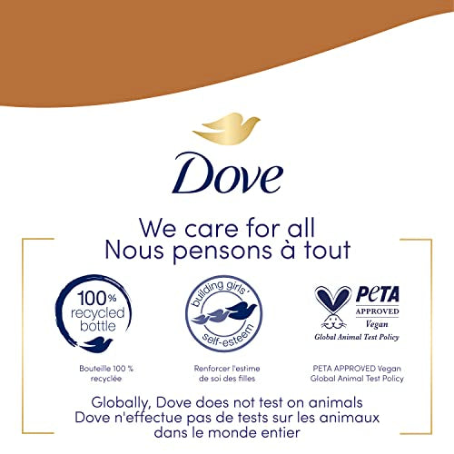 Dove Advanced Care packaging highlighting recycled plastic bottles