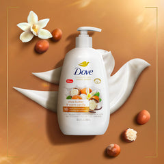 Foam close-up showing moisturizing formula from Dove hand wash