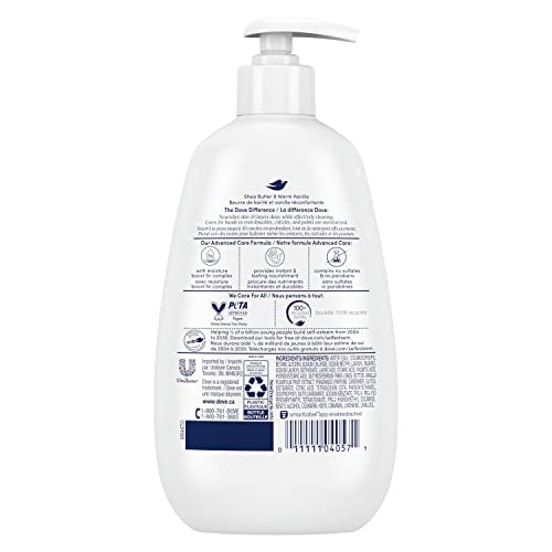 Close-up of rich lather from Dove Advanced Care hand wash