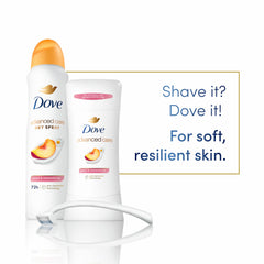 Dove Advanced Care Peach & Chamomile Tea underarm application after shaving for barrier care.