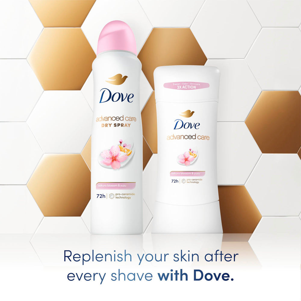 Dove Advanced Care Sakura Blossom & Yuzu application underarm for even coverage.