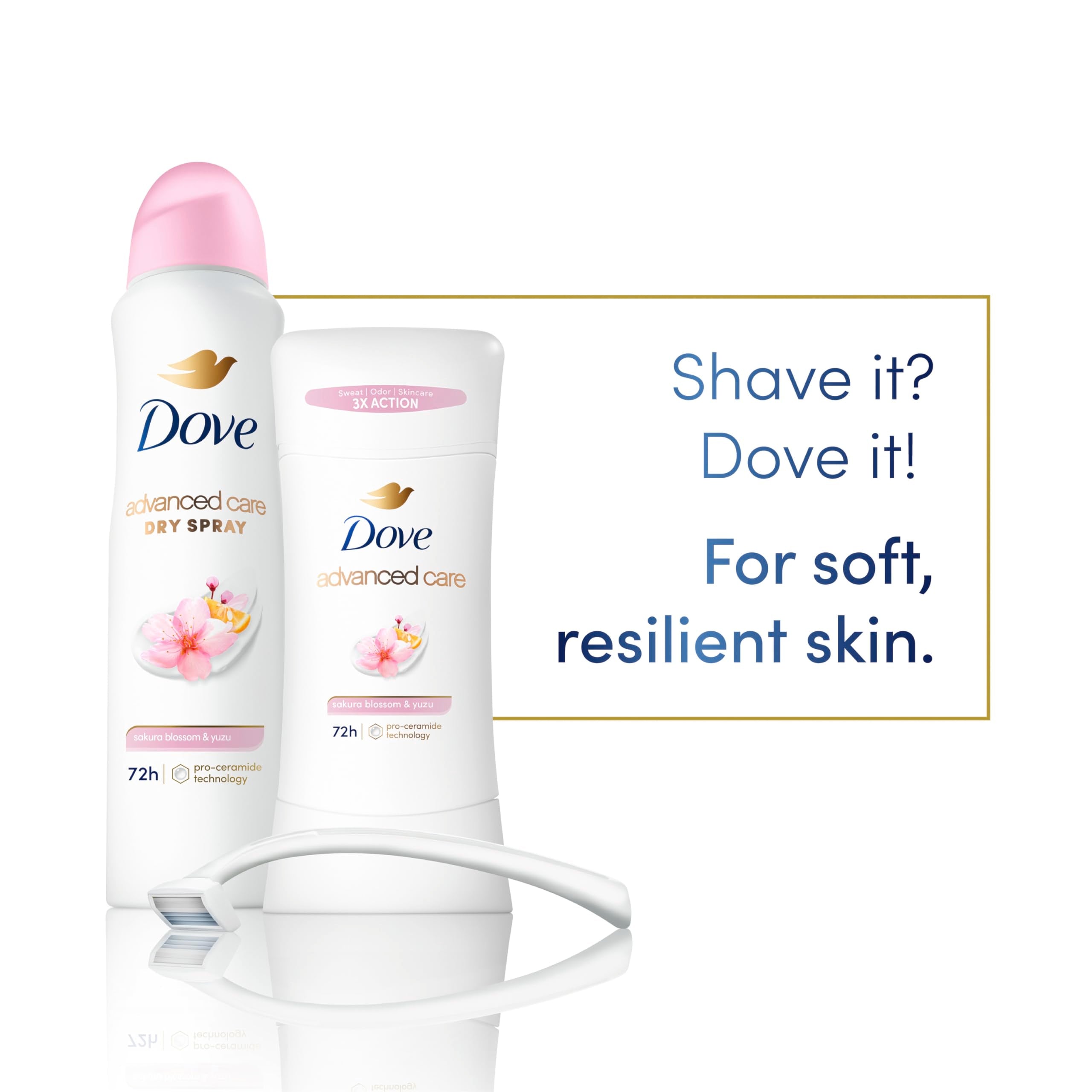 Close-up of underarm skin after shaving with Pro Ceramide Technology support.