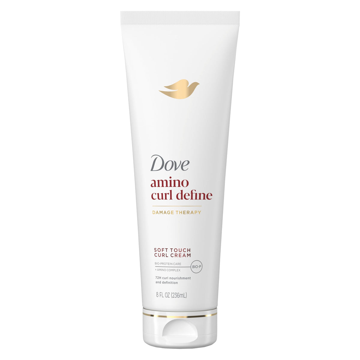 Dove Amino Curl Cream bottle showing rich, nourishing definition for curls.