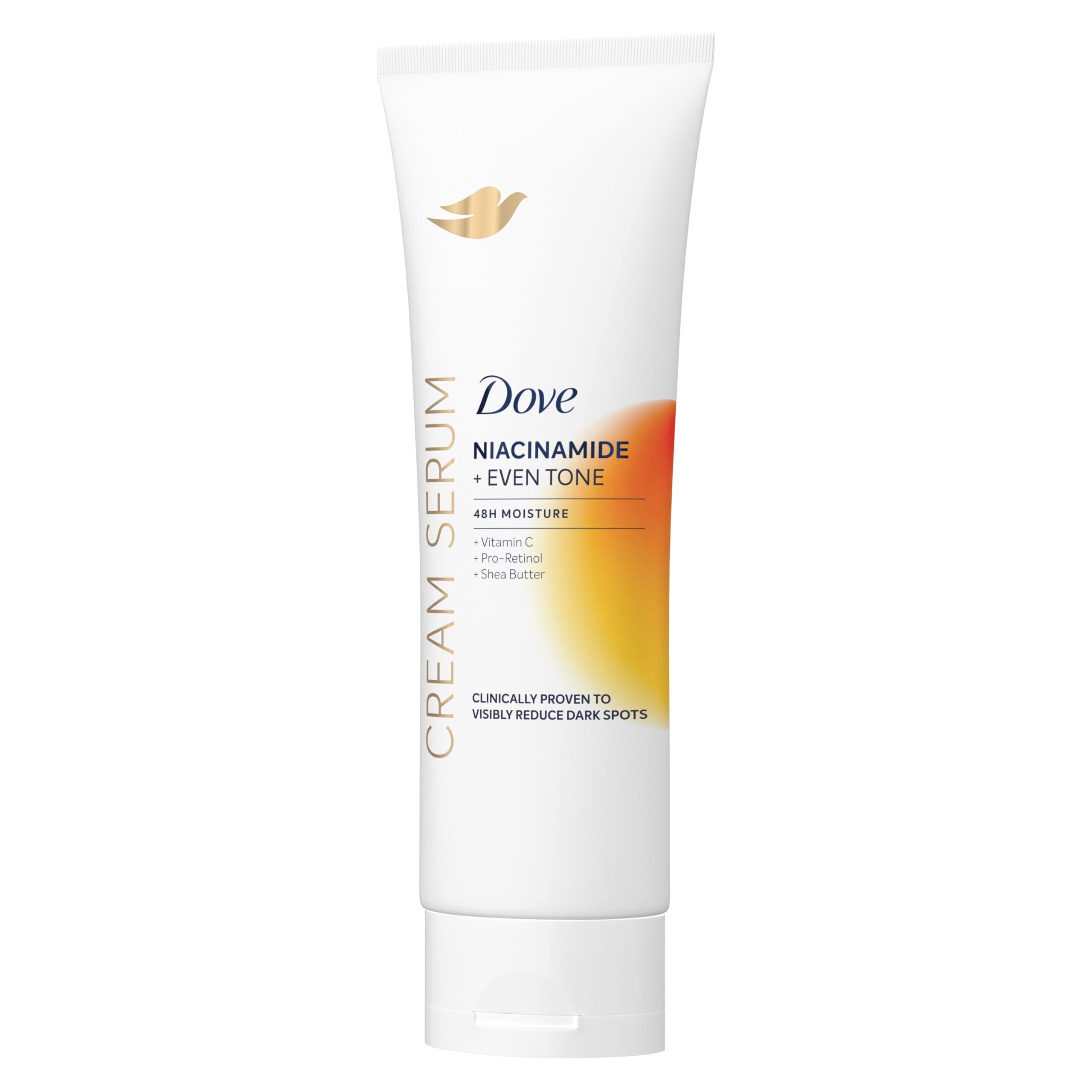 Dove Niacinamide Body Serum packaging with premium ingredients for brighter skin.