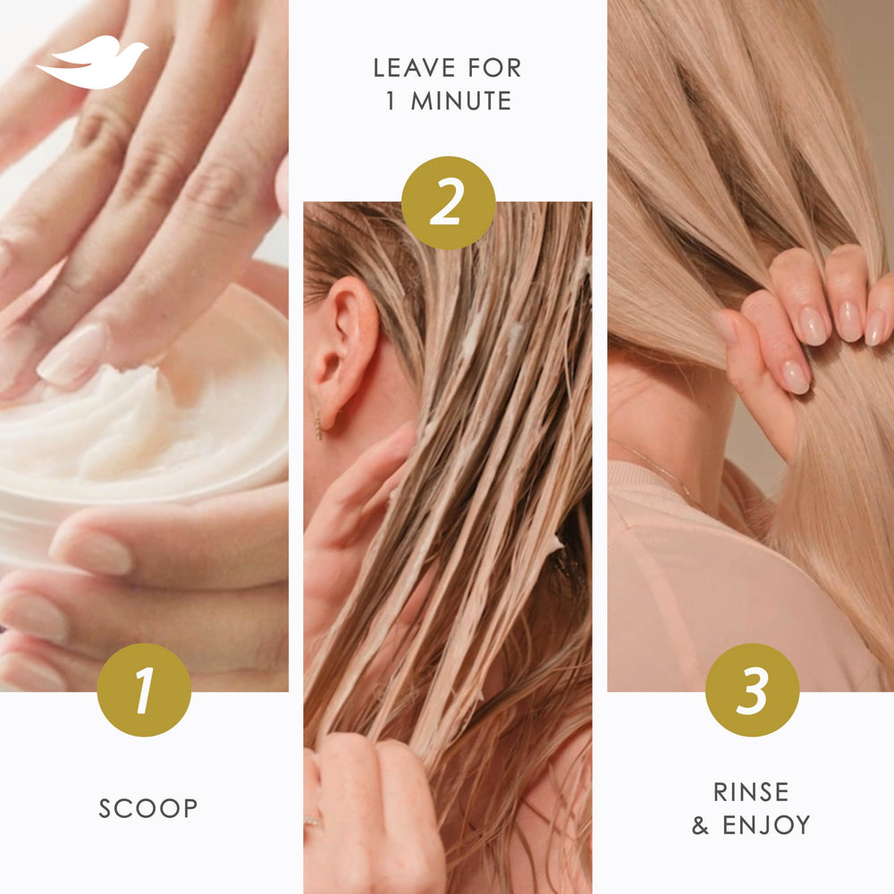 Dove Bond Strength rich formula texture up close