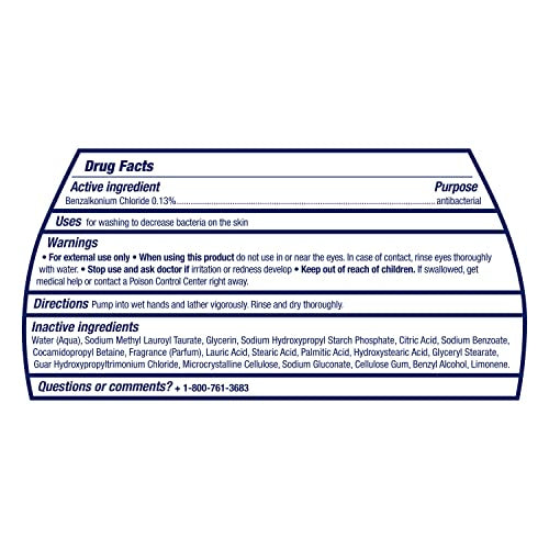 Dove Care & Protect antibacterial hand wash recycled bottles label emphasizes sustainability.