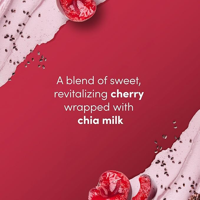 Hands applying Dove Cherry & Chia Milk Scrub on wet skin