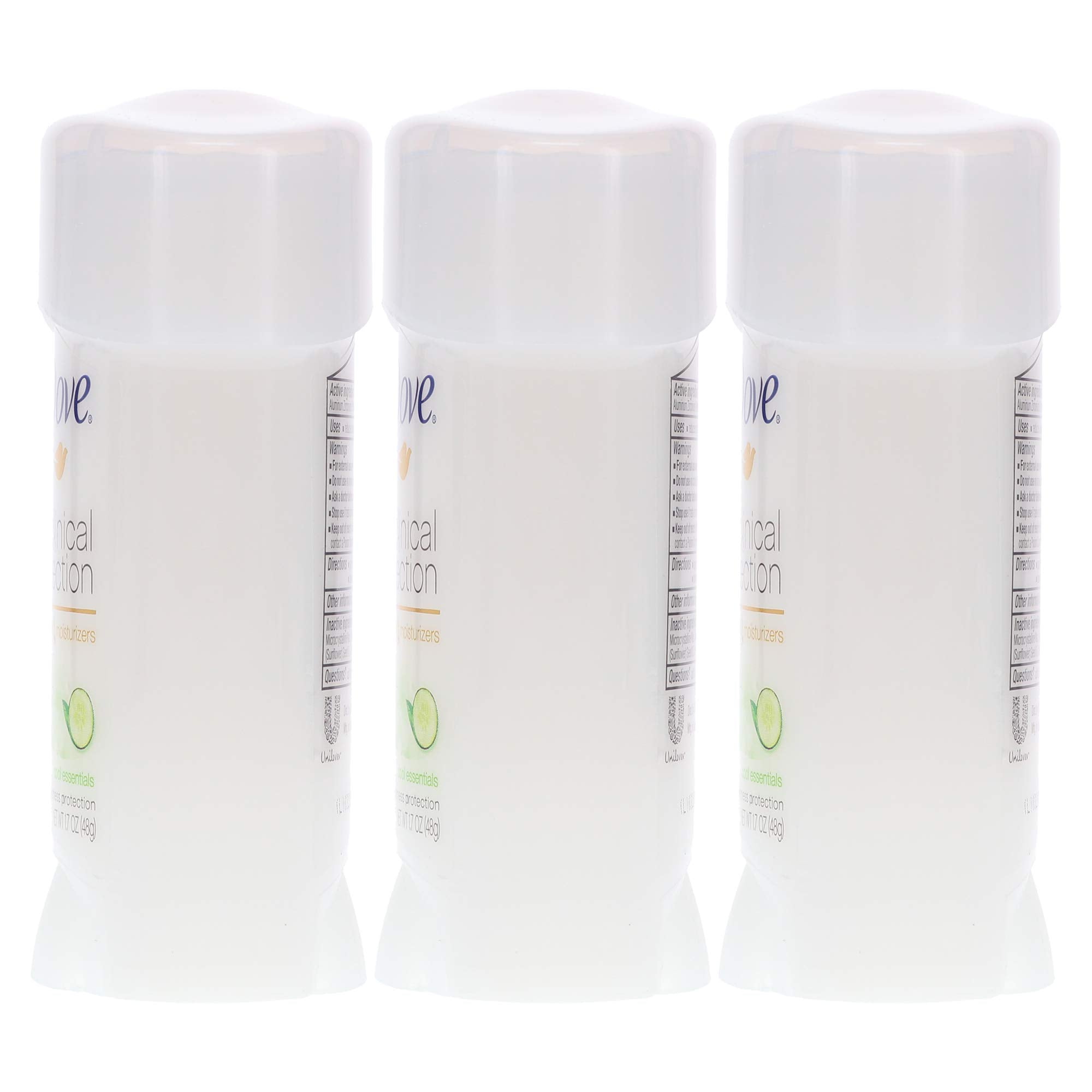 Dove Clinical Protection Cool Essentials 3-pack ready for daily use.