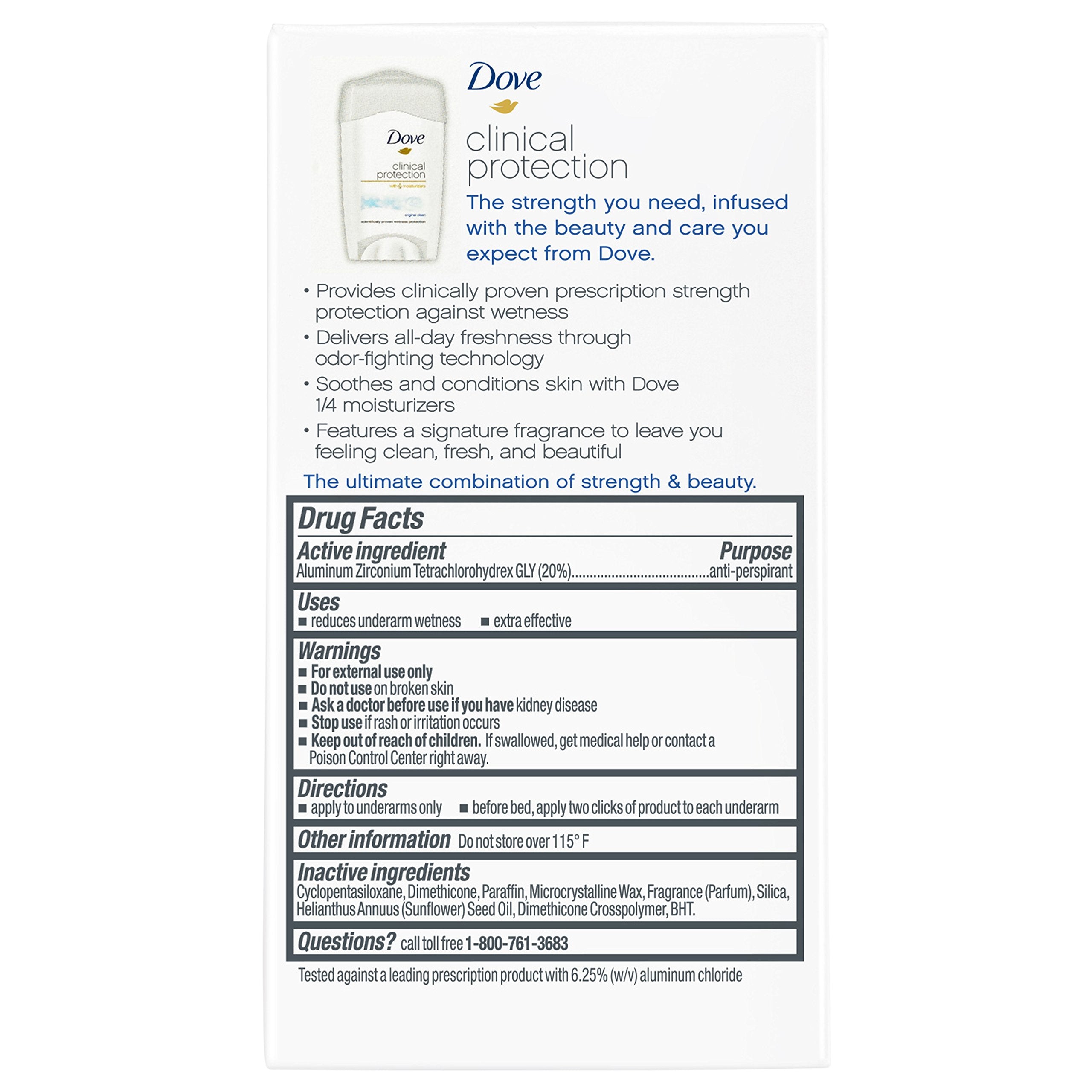 Dove Fresh Original scent branding on packaging.