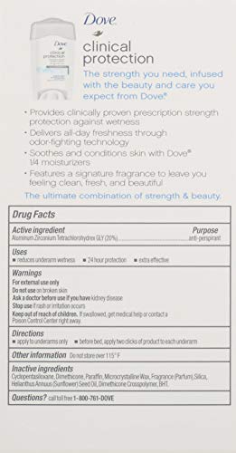 Dove Clinical Protection Original Clean stick closeup demonstrates skin-friendly texture.