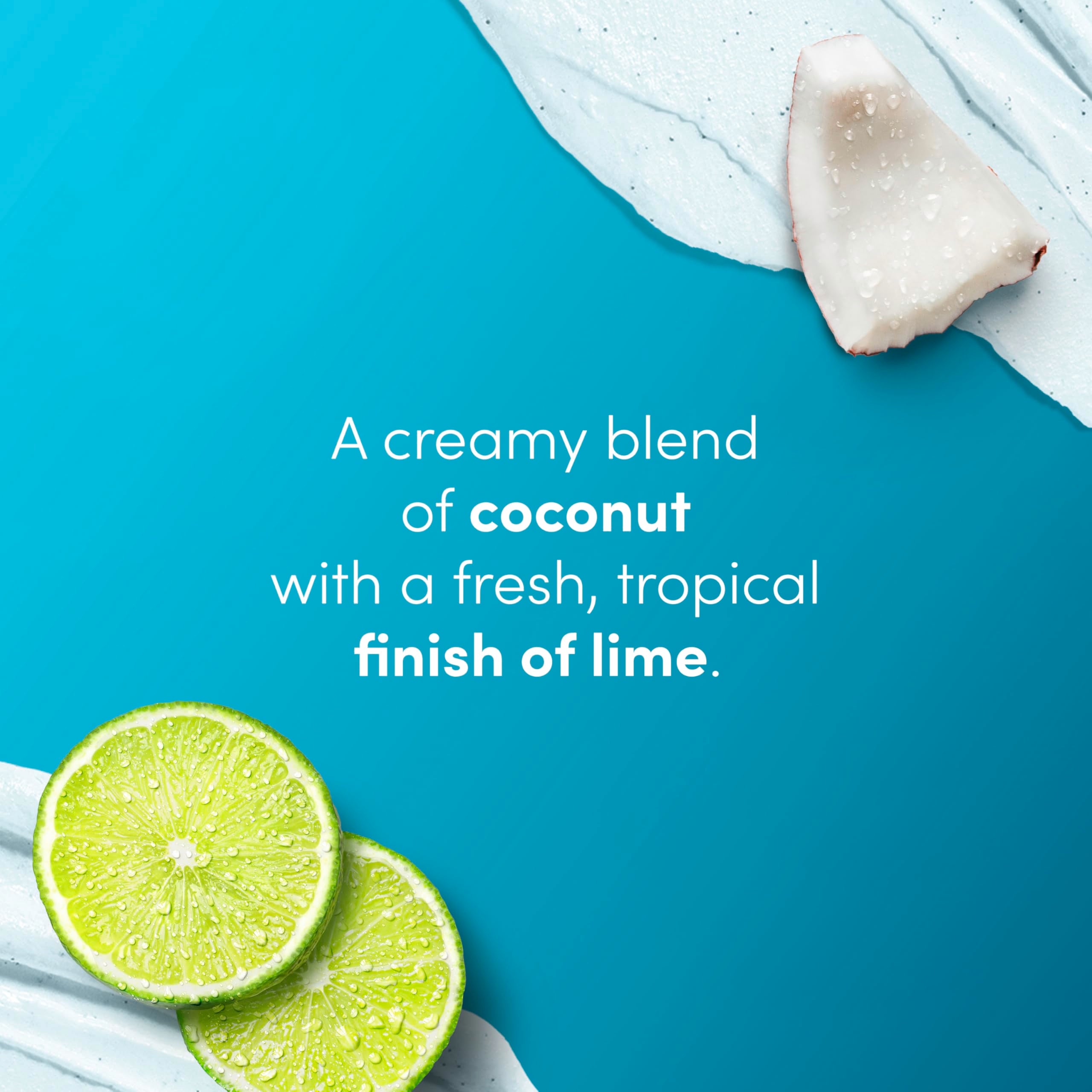 Dove Coconut and Lime exfoliating cream formula nourishes skin while removing dull surface.