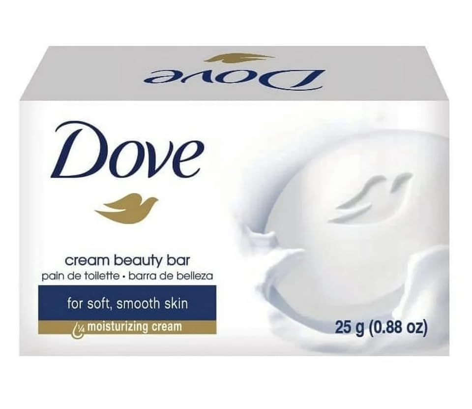 Dove Cream Beauty Bar close-up swatch showing rich, creamy lather.