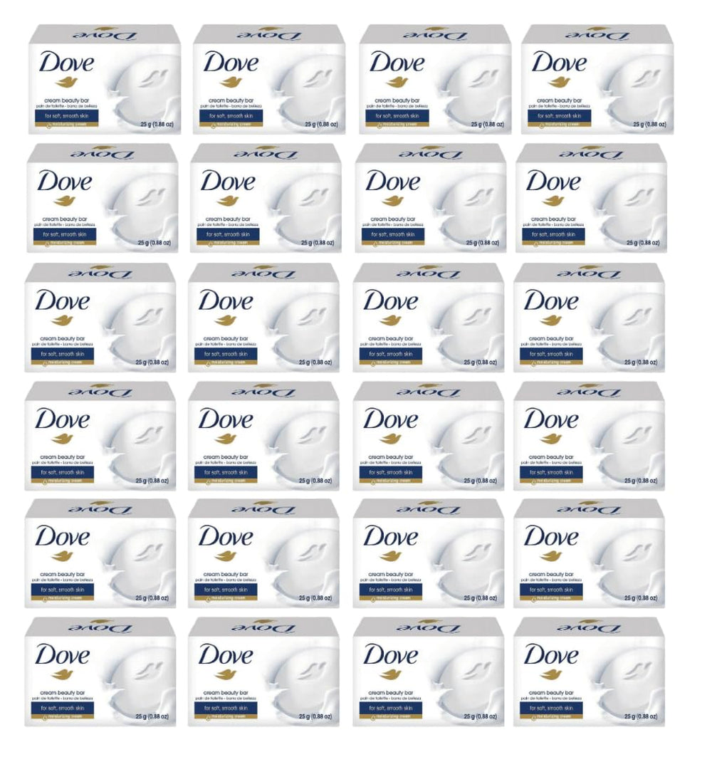 Dove Cream Beauty Bar travel-size packaging for convenient on-the-go cleansing.