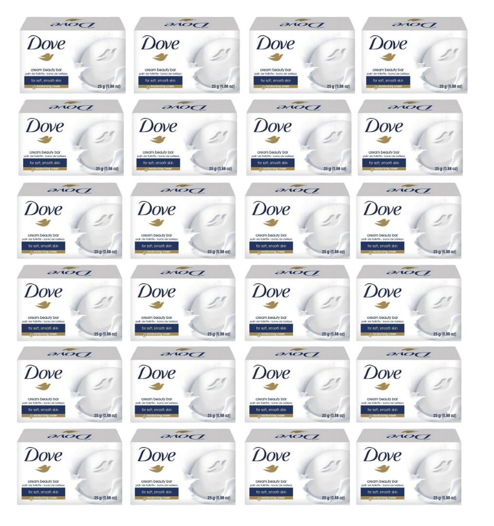 Dove Cream Beauty Bar travel-size packaging for convenient on-the-go cleansing.