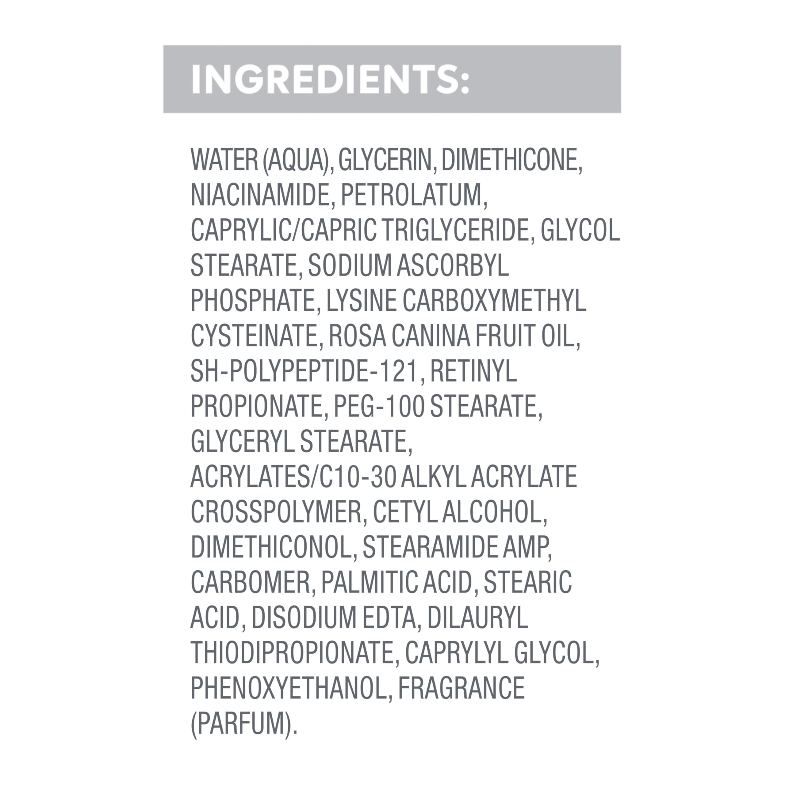Dove Cream Serum Pro-Retinol body application on forearm.