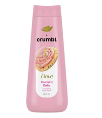 Dove Crumbl Confetti Cake bottle pour, creamy skin nourishment during daily showers