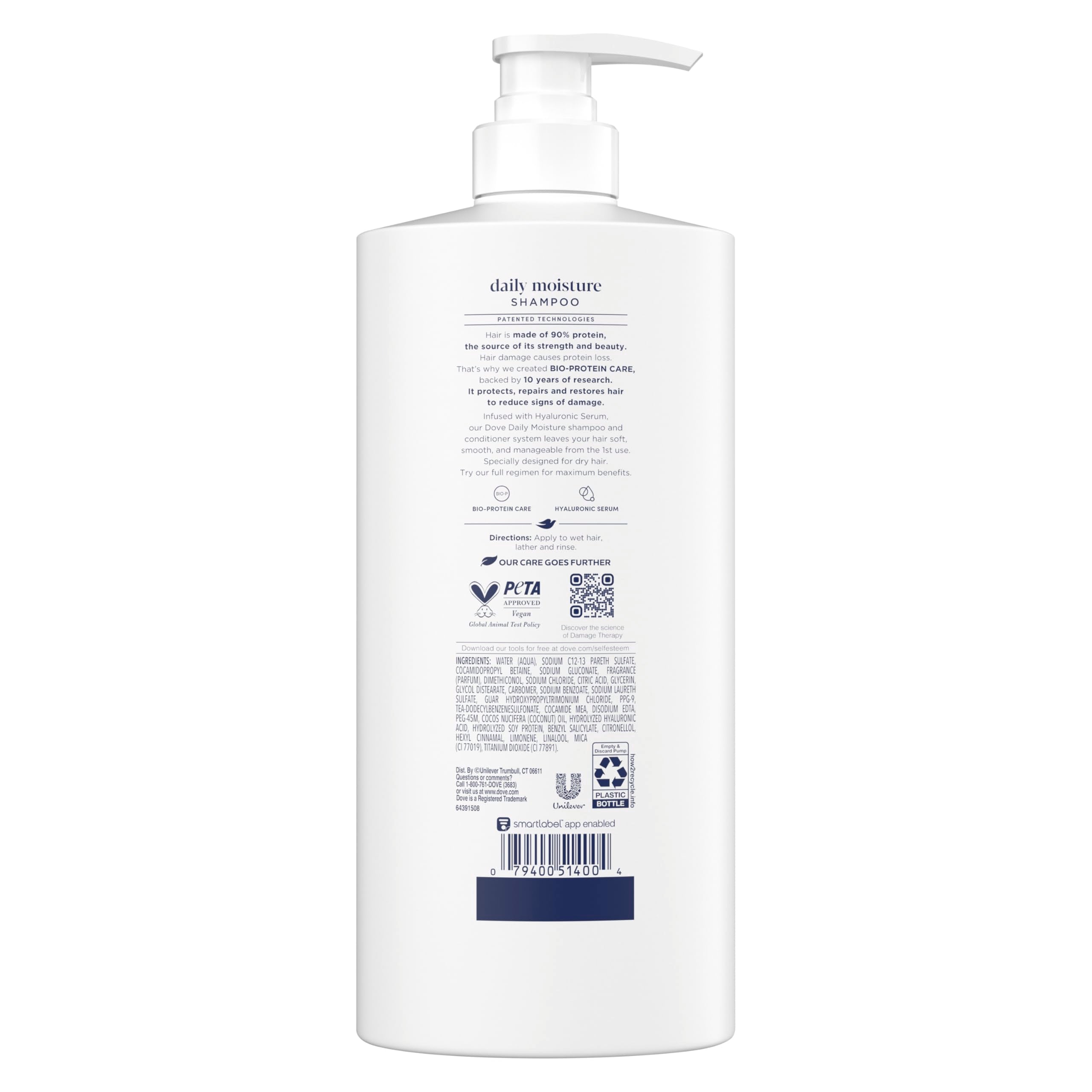 Dove Damage Therapy Shampoo foam lather indicates easy rinse and softness