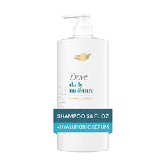 Dove Damage Therapy Shampoo pump action highlighting nourishing care for dry hair
