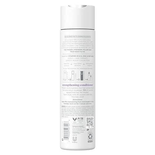 Close-up of Dove Density Boost label highlighting ingredients