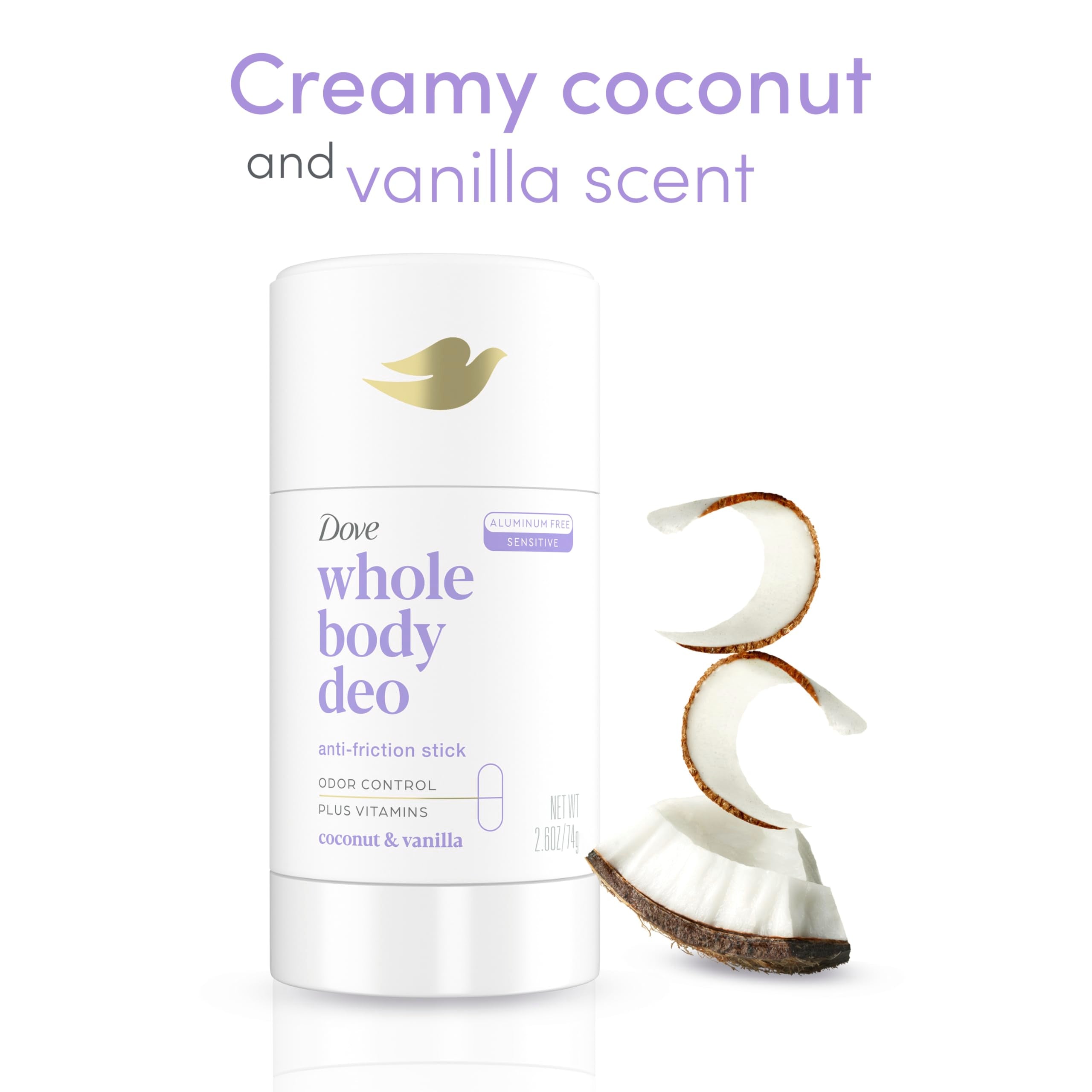 Dove deodorant stick for thigh area to prevent chafe