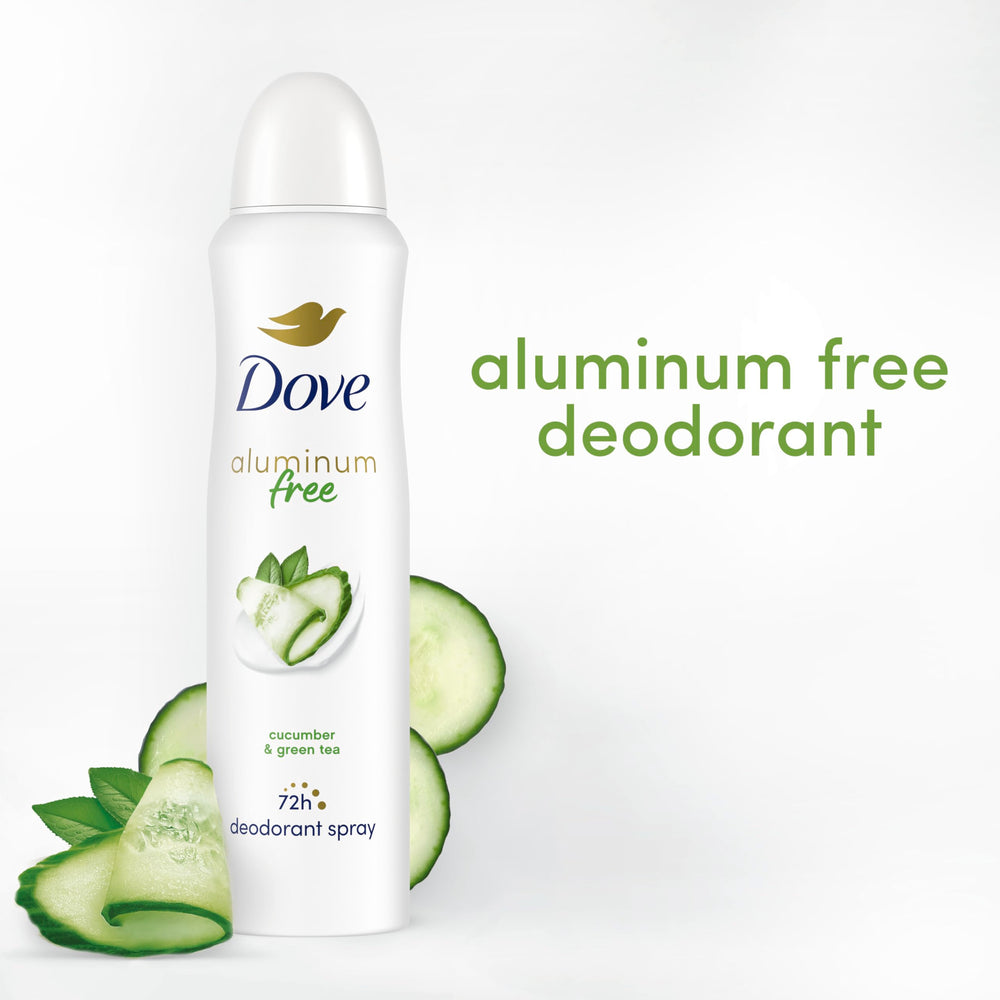Dove underarm area after application with gentle, aluminum-free care.