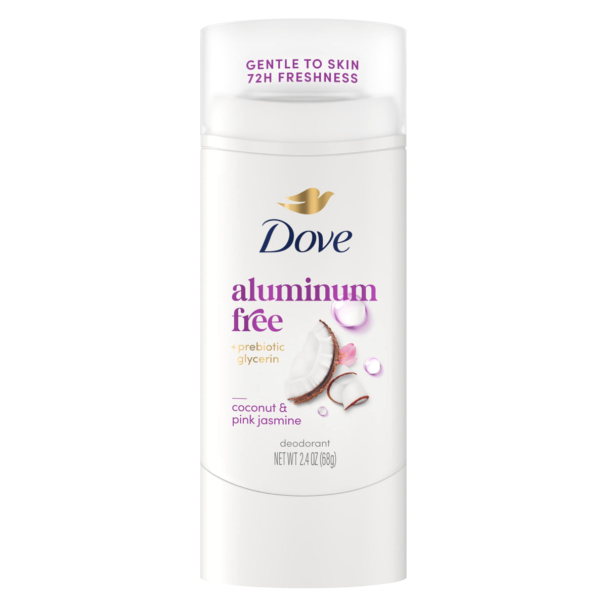 Dove Deodorant Stick 72h odor protection with coconut and pink jasmine for lasting freshness
